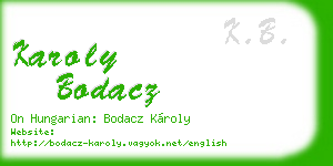 karoly bodacz business card